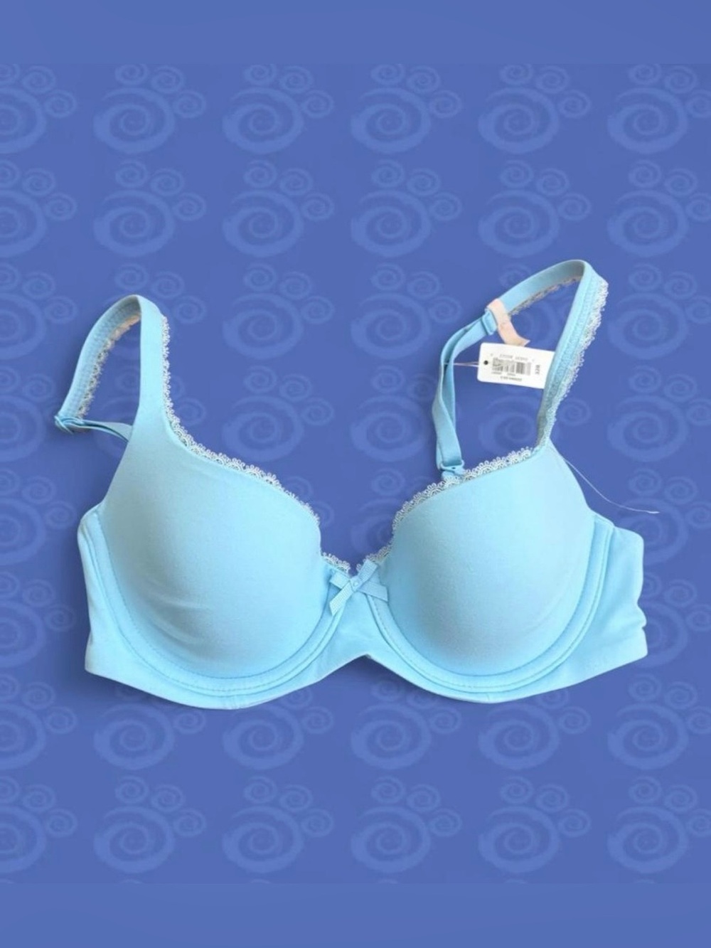 NWT Love by Gap Live-In Pretty Demi Bra
32B Hampton Blue Soft Lace